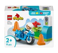 LEGO Duplo Moto de Policía Azul - Juego Educativo para la Motricidad Fina con Moto de Juguete, Figura de Policía y Semáforo - Regalo de Cumpleaños para Niños y Niñas de 2+ Años - 10471