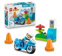LEGO Duplo Moto de Policía Azul - Juego Educativo para la Motricidad Fina con Moto de Juguete, Figura de Policía y Semáforo - Regalo de Cumpleaños para Niños y Niñas de 2+ Años - 10471