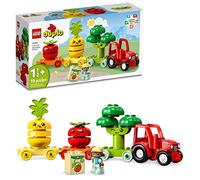 LEGO DUPLO My First Fruit and Vegetable Tractor Toy 10982, juguetes apilables y clasificadores de colores para bebés y niños pequeños de 1 a 3 años, juego educativo de aprendizaje temprano