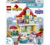 LEGO Duplo Peppa Pig Casa Familiar - Juego para la Motricidad Fina - Juguete Montessori con 5 Figuras y Accesorios de Casa de Muñecas - Regalo para Niñas y Niños de 2+ Años - 10467