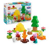 LEGO Duplo Peppa Pig Excursión Campestre con Papá Pig - Juguete Montessori para Niñas y Niños de 2+ Años - Tienda de Campaña, Canoa y 2 Figuras - Motricidad Fina y Aprender a Clasificar Colores 10452