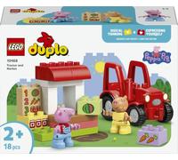 LEGO Duplo Peppa Pig Tractor y Mercado 10468 | Juguetes para niñas y niños de 2+ años, juego educativo, granja y figuras incl. Pedro Poney, regalo de cumpleaños, 18 piezas