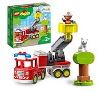 Lego Duplo Rescate Camión de Bomberos de Juguete - Juego Educativo para Niños y Niñas de 2+ Años - Vehículo con Luz y Sonido, Figuras de Bombero y Gato - Idea de Regalo 10969