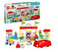 LEGO Duplo Supermercado de Peppa Pig - Juguete Educativo para la Motricidad Fina para Niñas y Niños de 2+ Años - Juego de Tienda con Coche de Juguete y 4 Figuras Inc. George - Regalo Infantil 10434