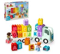 LEGO Duplo Town Alphabet Truck Toy Construction Toy para nios de 2 aos y arriba ABC Aprendizaje Vehculo con un remolque que lleva ladrillos de alf