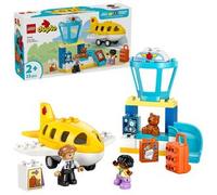 LEGO Duplo Mi Ciudad Primera Vez en el Aeropuerto - Juego Educativo para la Motricidad Fina con Avión de Juguete, 2 Figuras y Osito de Peluche - Regalo para Niños y Niñas de 2+ Años 10443