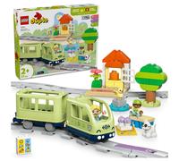 LEGO Duplo Mi Ciudad Aventura Ferroviaria Interactiva - Juguete Didáctico Montessori para Niños y Niñas de 2+ Años -14 Vías y Tren de Juguete, Ladrillos con Luces y Sonido y 4 Figuras 10427