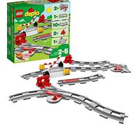 LEGO Duplo Vías Ferroviarias, Juego de Construcción para Niños y Niñas de Años o Más con Ladrillo de Acción Rojo, Accesorio para Sets de Trenes de Juguete 10882