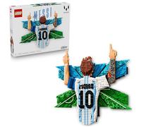 LEGO Editions Lionel Messi: Celebración - Maqueta 3D de Decoración para la Pared del Dormitorio - Regalo de Fútbol para Chicos y Chicas de 14+ Años y Adultos Fans del Deporte - 43018