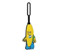 Lego - Etiqueta de silicona para equipaje de viaje, maleta, mochila, bolsa de playa de verano - Banana Guy (53057), superficie para escribir en la parte posterior para identificación. Mide