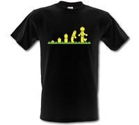 LEGO EVOLUCIÓN DE HOMBRE Darwin Funny Slogan pesado Camiseta de algodón todos los tamaños pequeño - XXL Negro negro