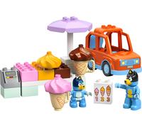 LEGO Duplo Bluey Excursión a la Heladería con Bluey - Juego Educativo con Coche de Juguete, Puesto de Helados y 2 Figuras Inc. Bandit - Regalo para Niñas y Niños de 2+ Años 10458