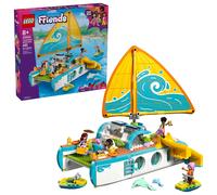 LEGO Friends Aventura en el Barco de Viaje 42664 | Juguetes para niñas de 8+ años, barco de vela, 4 mini muñecos, 2 figuras de delfines, regalo de cumpleaños, 685 piezas