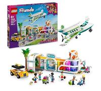 LEGO Friends Avión y Aeropuerto de Heartlake City Kit de construcción, vehículos, 7 minipersonajes, bebé, Perro, Taxi, carros de Equipaje, para niñas y niños de 8 años o más 42656