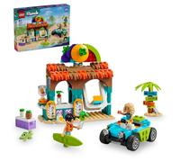 LEGO Friends Puesto de Batidos de la Playa, Regalo para Niñas y Niños de 6 Años o Más con 2 Mini Muñecos para el Juego de rol, Comida de Juguete, Tabla de Surf Figura de Tortuga y Buggy 42625