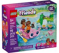 LEGO Friends Aventuras en el Barco-Ajolote de Juguete - 2 Mini Muñecos, 2 Figuras de Animales Adorables, Plantas, Flores y Accesorios - Regalo de Cumpleaños para Niñas de 5+ Años - 42681