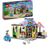 LEGO Friends Cafetería de Heartlake City y Pastelería de Juguete, Set de Comida, Regalo para Niñas y Niños de 6 Años o Más, 3 Mini Muñecas Inc. Paisley y Olly y Figura de Perro 42618