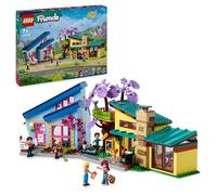 LEGO Friends Casas Familiares de Olly y Paisley, Casa de Juguete para Construir de 2 Plantas con Mini Muñecas de Personajes, Figuras de Gata y Conejo, Regalo para Niñas y Niños de 7 Años o Más 42620
