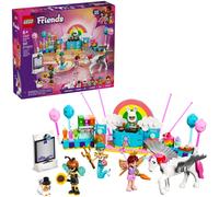 LEGO Friends Fiesta de Disfraces con Unicornio y Hada - Juguete para Niñas de 6+ Años - 4 Mini Muñecos, Figura de Gato Churro y Caballo - Fotomatón, Escenario y Cabina de DJ - Idea de Regalo 42661