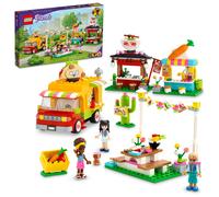 LEGO Friends Mercado de Comida Callejera 41701; Nuevo kit de construcci n con comida que fomenta el juego imaginativo; Incluye a Emma y un gatito