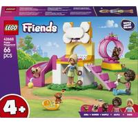 LEGO Friends Parque de Aventuras para Cachorros - Parque de Juguete Infantil con Tobogán, 2 Mini Muñecos, 3 Figuras de Perros y Accesorios - Regalo de Cumpleaños para Niñas de 4+ Años 42665