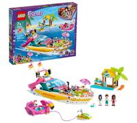 LEGO Friends Party Boat 41433 Incluye minipersonajes de LEGO Friends Emma, Andrea y Ethan, tienda de playa y Flamingo Party Boat. Un gran juguete