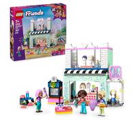 LEGO Friends Peluquería y Tienda de Complementos, Secador y Pelucas de Juguete, Juegos de Peinados, Regalo para Niñas de 7 Años o Más, 3 Mini Muñecos para el Juego de rol 42662