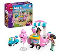 LEGO Friends Puesto de Algodón de Azúcar y Moto, Carrito de Comida de Juguete, Juego de rol con 2 Mini Muñecas Liann y Jamila, Juego de Tiendas, Regalo para Niñas de 6 Años o Más 42643