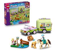 LEGO Friends Remolque para Caballo y Potrillo - Set de Juego con 4 Figuras de Animales inc. Caballos de Juguete, Coche, 2 Mini Muñecas y Accesorios - Regalo de Cumpleaños para Niñas de 7+ Años - 42695