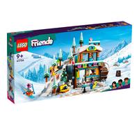 LEGO 41756 Friends Pista de Esquí y Cafetería, Set de Deportes de Invierno con los Mini Muñecos Liann, Aron y Zac y una Figura Animal de un Zorro, Juguete para Niñas y Niños, Regalo Creativo Navideño