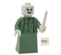 LEGO Harry Potter: Lord Voldemort Minifigura con varita de saúco blanca