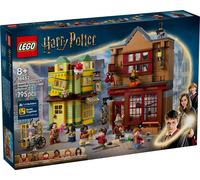 LEGO Harry Potter Artículos de Calidad para Quidditch y Heladería - Tiendas del Callejón Diagon de Juguete - 6 Minifiguras, Nimbus 2000 y Snitch Dorada - Regalo para Niños y Niñas de 8+ Años 76452
