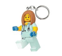 LEGO Iconic Enfermera Nurse Llavero Linterna LED Juguetes de regalo para niños - Figura de 76 mm de altura (KE156H) - 2 pilas CR2025 incluidas