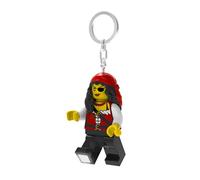 LEGO Iconic - Llavero con diseño de princesa pirata con luz LED, blanco, 9cm