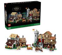 LEGO Icons 10332 Plaza de la Ciudad Medieval - Decoracin del hogar para adultos