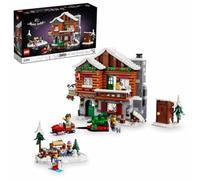 LEGO Icons Alpine Lodge Model Building Set - Kit de bricolaje coleccionable para adultos, a partir de 18 años, kit de cabaña de troncos de invierno con moto de nieve y minifigura - 10325