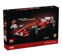LEGO Icons Ferrari F2004 y Michael Schumacher - Maqueta para Adultos de Coche de F1 - Motor V10 con Minifigura de Piloto Coleccionable - Regalo para Hombres y Mujeres Fans de la Fórmula 1-11375