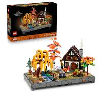 LEGO Icons Jardín Rural Otoñal - Maqueta de Miniatura para Adultos - Kit de Construcción con Casa, 4 Árboles, Figuras de Animales del Bosque y Flores - Decoración de Otoño - Idea de Regalo 11372