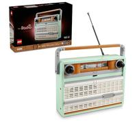 Lego Icons - Juego de construcción de Radio Retro para Adultos, decoración del hogar para Dormitorio o Escritorio para estética Vintage con Efectos de Sonido e integración de teléfono Inteligente