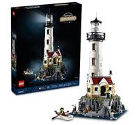LEGO Ideas Motorized Lighthouse 21335 - Kit de construcción de modelo para adultos, completo con luces giratorias, cabaña pintoresca y una cueva misteriosa, idea de regalo creativa