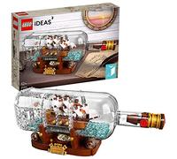 LEGO Ideas-Barco en una botella, set de construcción decorativo de velero de juguete (21313)
