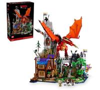 LEGO Ideas Dungeons & Dragons: Juego de construcción de cuento de dragón rojo para adultos, idea de regalo de mazmorras y dragones, modelo de fantasía para construir y exhibir, creado en colaboración