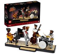 LEGO Ideas Jazz Quartet 21334 - Bloques de construcción con escenario para construir con figuras de músico de 4 bandas, incluye piano, contrabajo, trompeta e instrumentos de batería, gran exhibición