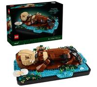 LEGO Ideas Nutrias Marinas a Flote - Kit de Maquetas 3D para Adultos con Nutria y Cría - Figuras Articuladas de Animales Marinos - Decoración de la Estantería - Regalo de Manualidades - 21366