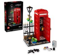 LEGO Ideas Red London - Modelo de cabina telefónica para adultos, cabina de teléfono de Londres y soporte para teléfono celular para construir y exhibir, idea de regalo creativa para viajeros,