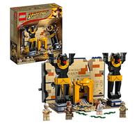 LEGO Indiana Jones Huida de la Tumba Perdida, Juguete de Construcción con Templo, Mommia y Serpientes, Película en Busca del Arca Perdida, Regalo de Cumpleaños para Niños y Niñas 77013