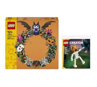 LEGO Juego de 2 unidades: corona de Halloween 40825 y 30717 divertido esqueleto de Halloween