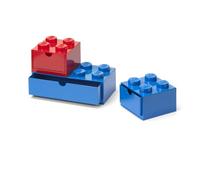LEGO - Juego de cajones de escritorio, color azul y rojo