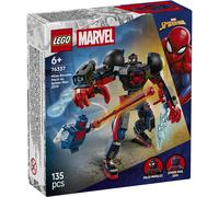 LEGO | Marvel Armadura Robótica de Miles Morales vs. Spider-Man 2099 - Superhéroes de Juguete - Figura de Acción, 2 Minifiguras y Ráfagas de Energía Arácnida - Regalo para Niños de 6+ Años - 76337