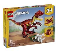 LEGO Creator 3en1 Feroz Dinosaurio - Figuras de Dinosaurios Transformables en Velocirraptor, Stegosaurus o Pterosaurio - Regalo de Cumpleaños para Niñas y Niños de 8+ Años - 31379